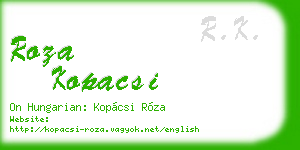roza kopacsi business card